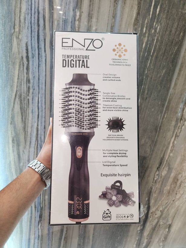سشوار برسدار حجمدهنده دیجیتال ENZO Professional مدل EN-6219 | توان 1500 وات
