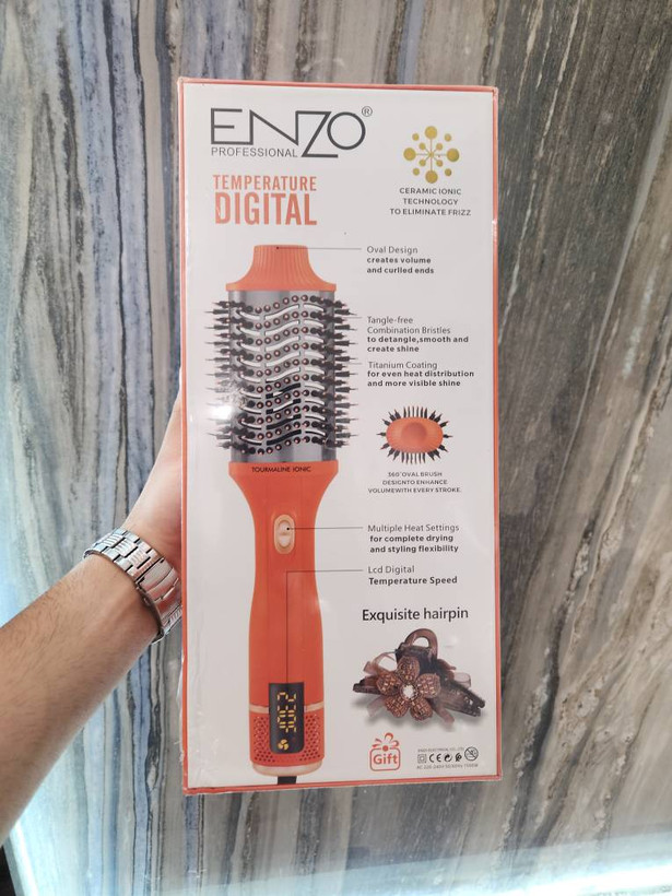 سشوار برسدار حجمدهنده دیجیتال ENZO Professional مدل EN-6219 | توان 1500 وات