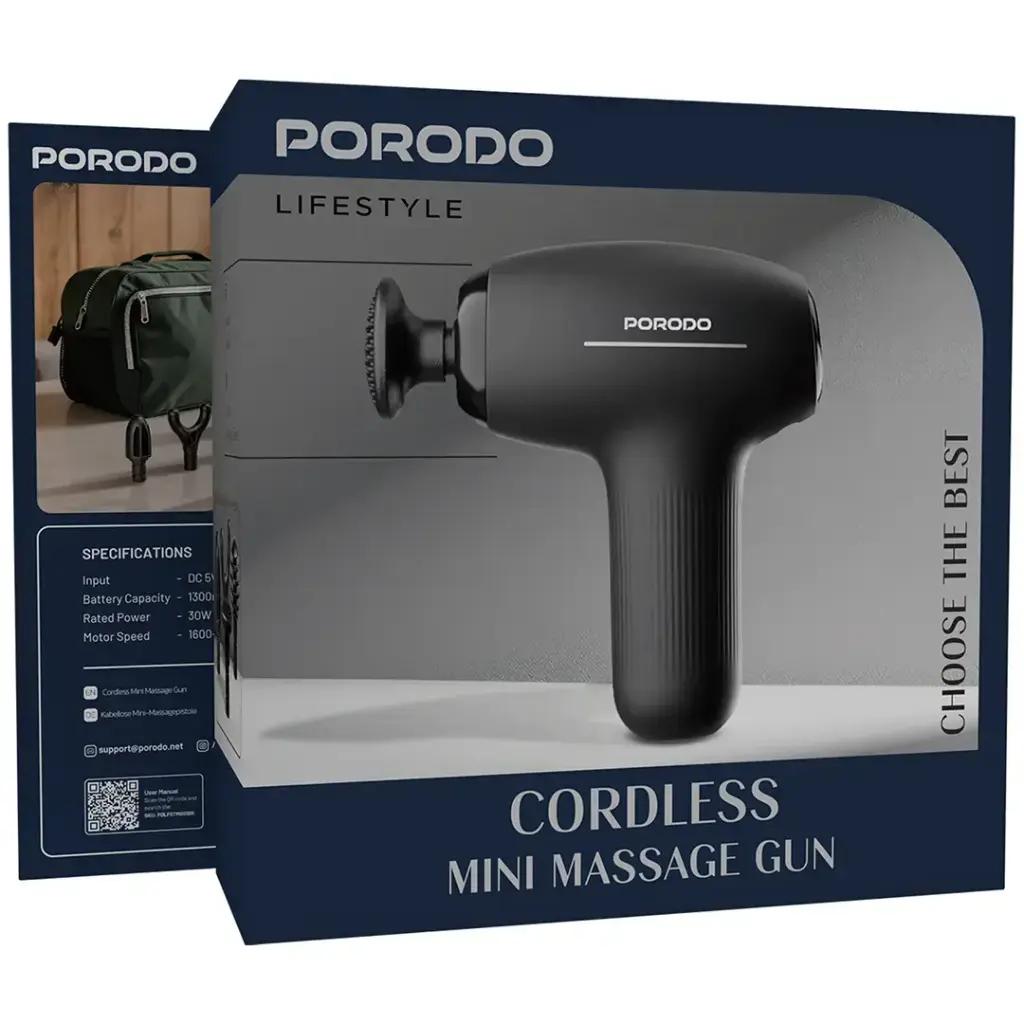 ماساژور برقی پرودو مدل Cordless PDLFSTMG01BK | ۵ سرعته | ۳ ساعت استفاده | ۴ سری ماساژ